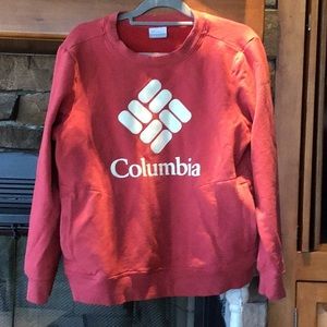 EUC Columbia unisex distressed red sweatshirt